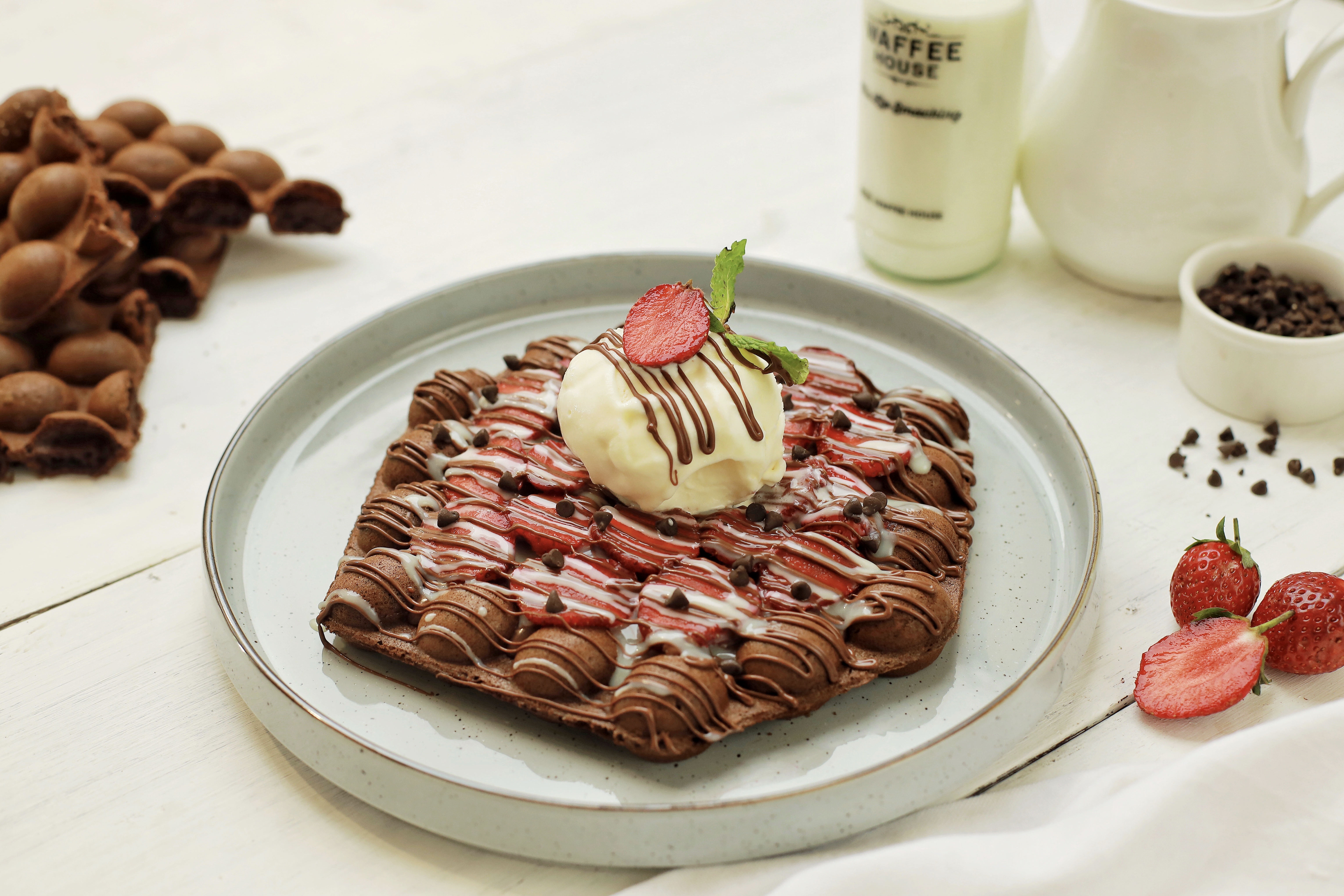 Bubble waffle - Strawberrytella